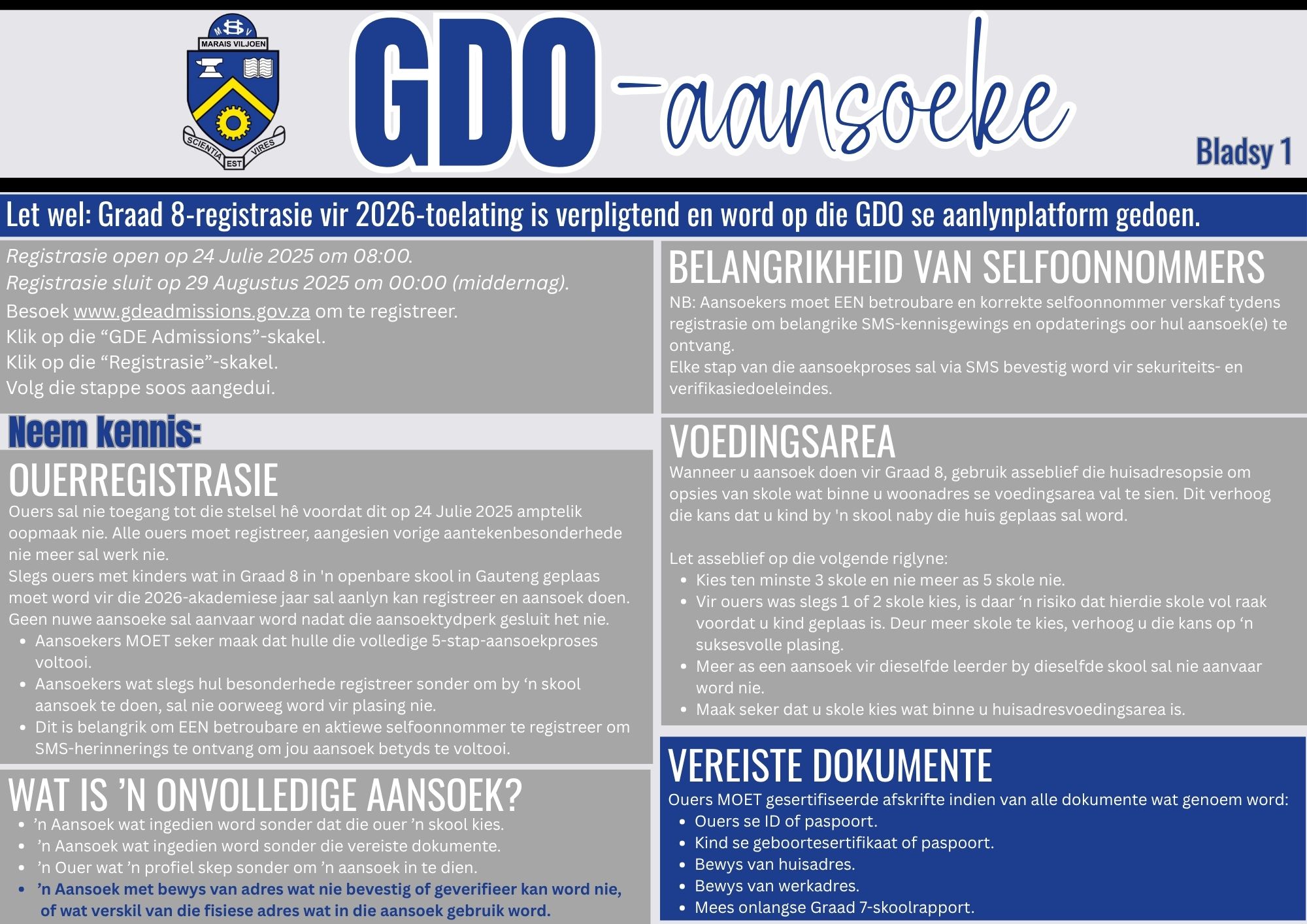 GDO AANSOEK - BLADSY 1